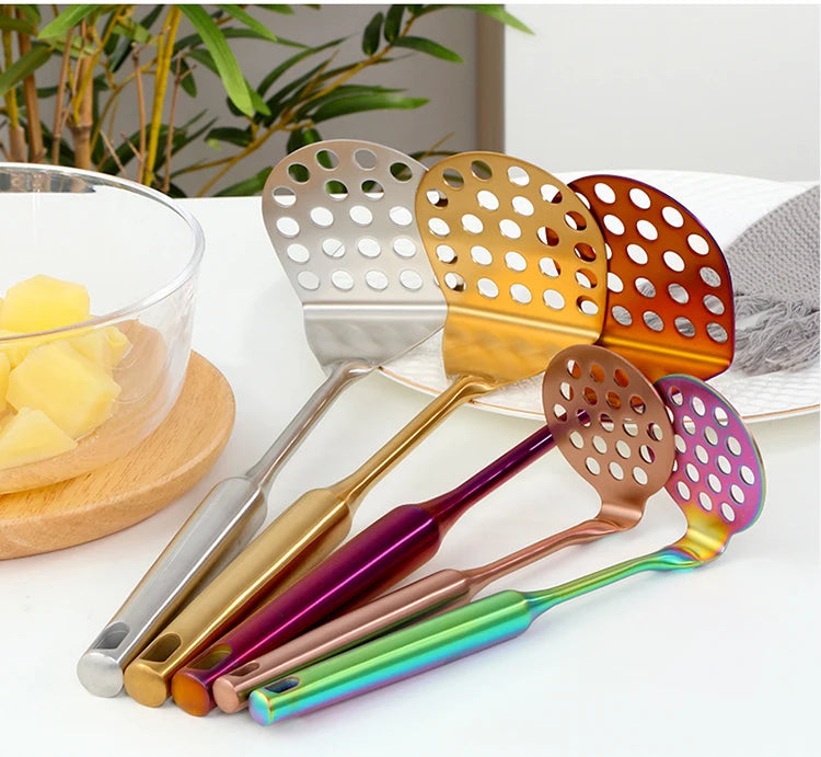 Grande Cucchiaio di Insalata Forchetta Set In Acciaio Inox Da Cucina Cibo Server di Pasta Utensili Pubblica Articoli Per La Tavola D'oro Utilizzando Ristorante A Buffet Strumenti