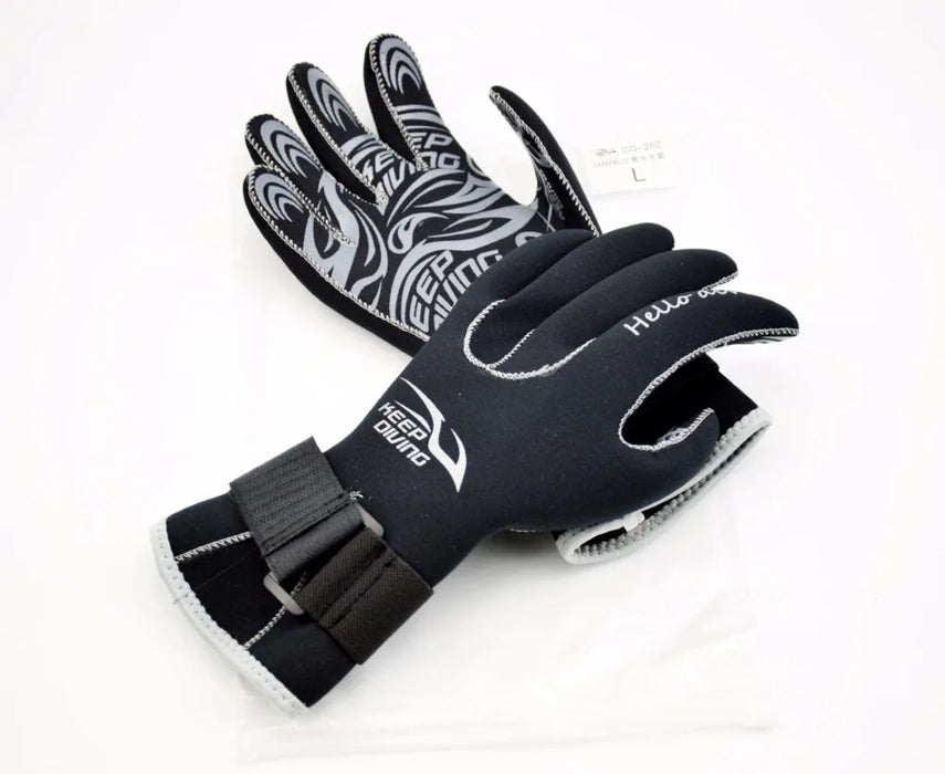 KEEP DIVING Guanti in neoprene genuino da 3 mm antigraffio e mantieni al caldo per immersioni subacquee nuoto invernale pesca subacquea kayak surf