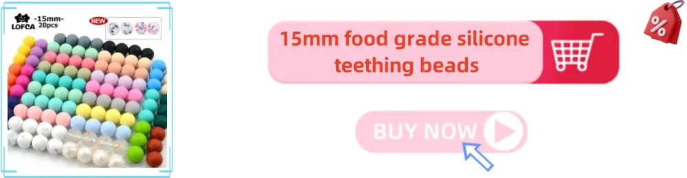 LOFCA 40 pz 12mm Perle di Silicone Dentizione Masticare Perline Food Grade Massaggiagengive Collana BPA Libero Gioielli Fai Da Te Bambino Massaggiagengive Giocattolo Ciuccio