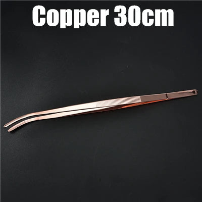 Pinzette per cucina e bar in acciaio inossidabile da 30 cm Pinze per alimenti Cucina Pinzette mediche Strumento da bar