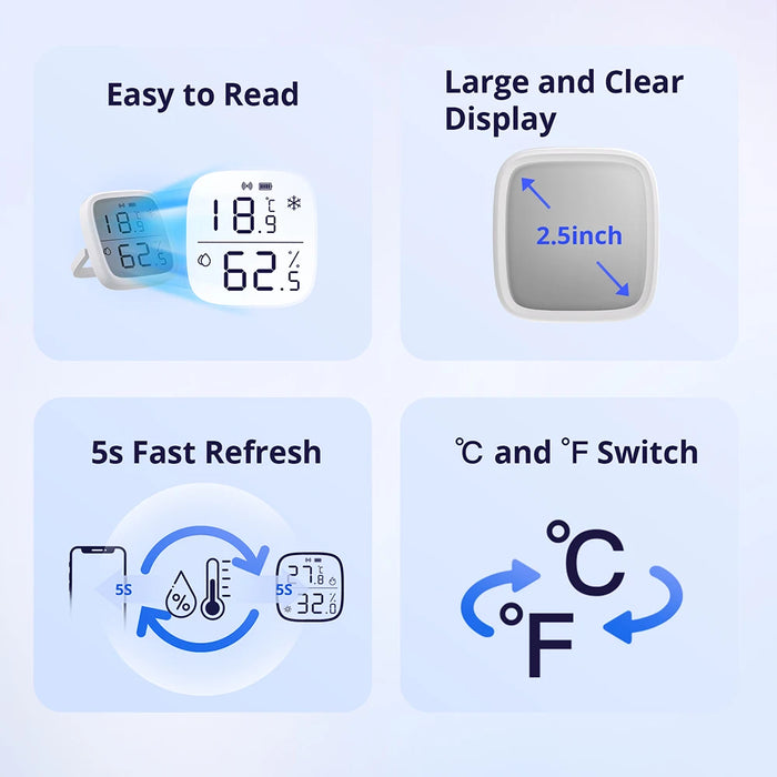 SONOFF SNZB-02D Zigbee sensore di umidità della temperatura Smart Home Automation Monitor in tempo reale Ewelink Alexa Google Home Assistant