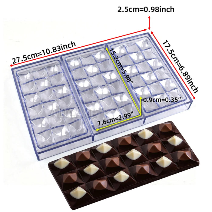 Stampo per cioccolato in policarbonato Stampi professionali per caramelle Bonbon Bar Stampo acrilico Dolciumi Cottura Pasticceria Utensili da forno