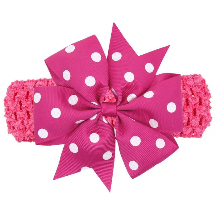 fascia per bambina Accessori per capelli per neonati fiocchi per fascia Copricapo Dot Neonato Regalo per bambini Nastro per neonati Panno per neonato Bowknot