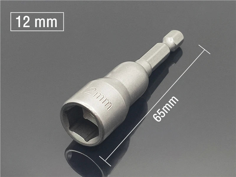 1PC Ugelli a manicotto con esagono incassato Forte set di driver per dadi magnetici Adattatore per punta da trapano Manicotto approvato dal vento Elettrico 6 8 10 13 17 19MM