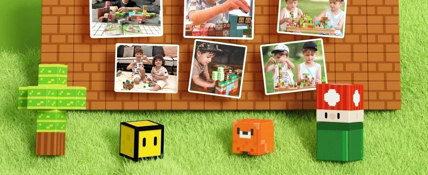 Blocchi magnetici Mine World Set cubo magnetico per ragazzo ragazza bambino età 3+ modello fai da te bambini stelo stelo giocattolo sensoriale regalo