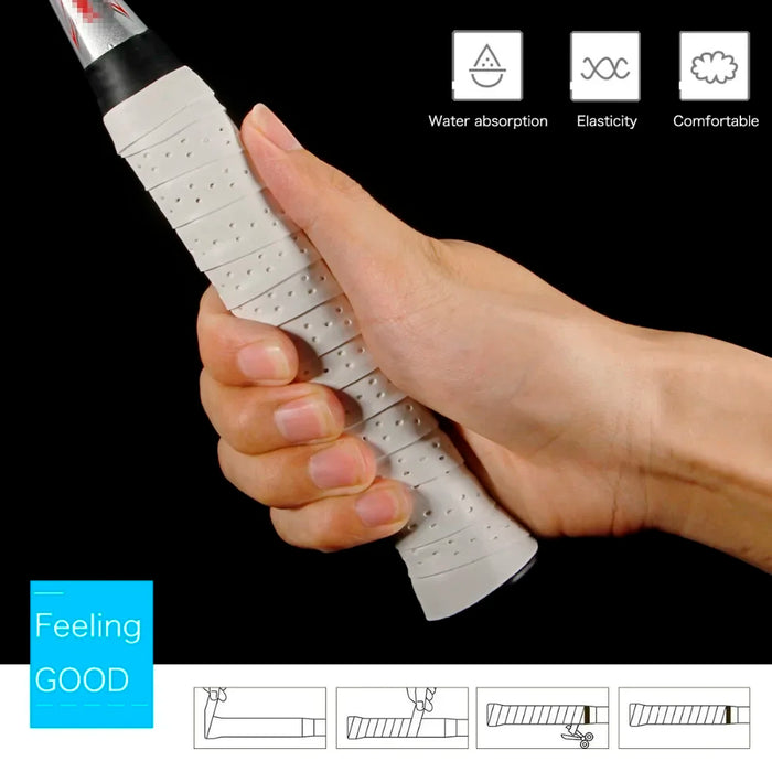 60 pz/lotto Bianco Nero Colorato Rivestito Tennis Overgrips Badminton Grip Racchetta Da Tennis Nastri Canna Da Pesca Fasce 0.6mm 0.7mm