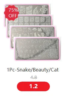 1Pc Nail Art Stamp Plate linea geometrica stampa fai da te piastra immagine 6*12CM piastra per timbratura unghie Stencil in lamiera di acciaio inossidabile JR-030