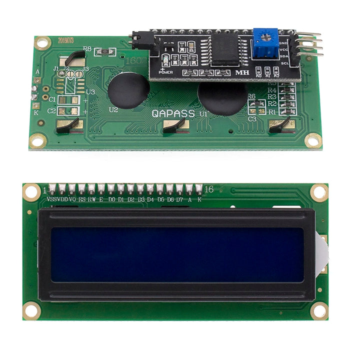 Modulo display LCD1602 I2C Schermo blu verde 5V PCF8574 Adattatore IIC Llate per Arduino