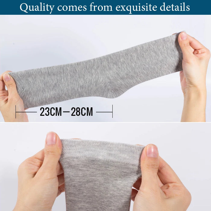 HSS 2023 calzini in cotone da uomo nuovi stili 10 paia/lotto calzini da uomo d'affari neri traspiranti primavera estate per uomo taglia usa (6.5-12)