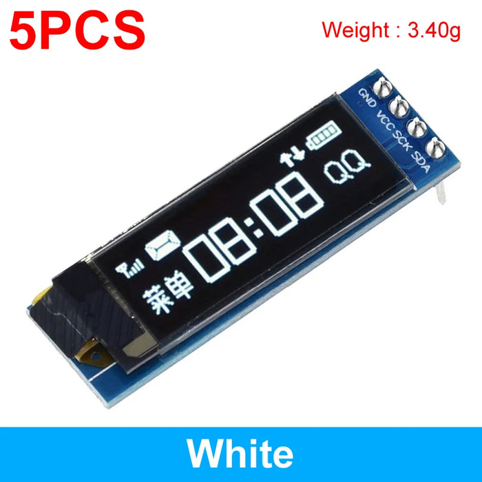 TZT Modulo OLED da 0,91 pollici Bianco/Blu OLED 128X32 OLED Modulo display LCD a LED 0,91 "IIC Comunicare per Arduino ROHS