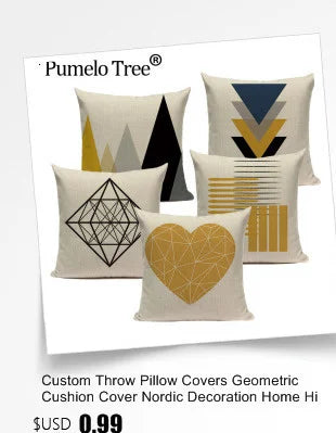 Fodere per cuscini con cuore giallo Fodera per cuscino geometrica nordica Grafico Decorazione personalizzata Federa per cuscino con cervo per la casa per cuscino Cojin