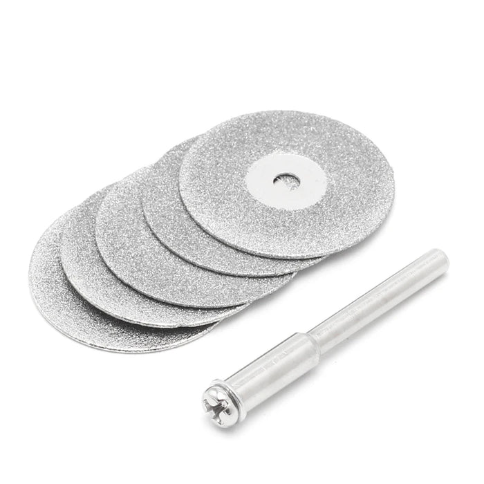 5 pezzi 16/18/20/25/30/35/40/50mm dischi da taglio diamontati e gambo per punta da trapano per lama utensile rotante Drop shipping