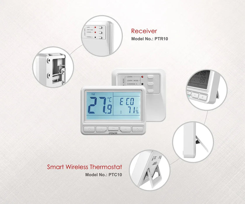 Termoregolatore digitale wireless termostato di riscaldamento wifi intelligente regolatore di temperatura per caldaia a gas sensore di umidità del pavimento caldo
