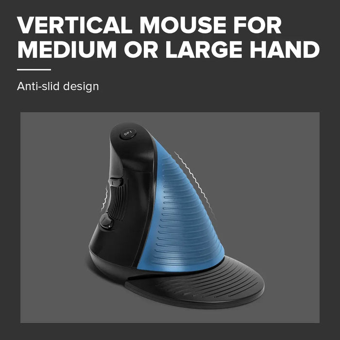 Delux M618XU Mouse da ufficio verticale ergonomico Silent Click 4000DPI Mouse destro con rimozione Palm Wrist per PC Laptop Computer