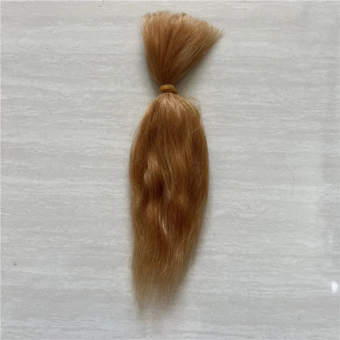 Capelli per bambola rinata in mohair puro al 100% con colore marrone scuro/oro adatti per parrucca per bambola rinata fai-da-te facile da lavare e radicare