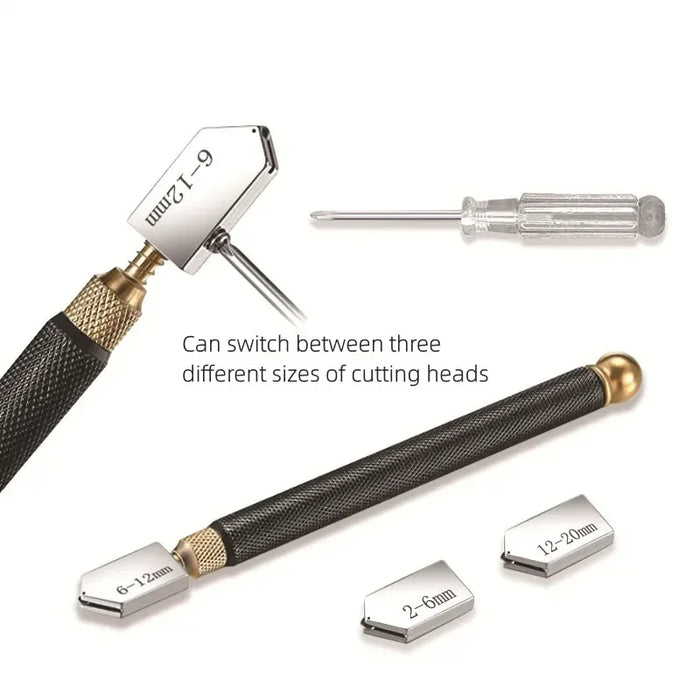 TC-17 Tagliavetro Tagliapiastrelle in ceramica Modello TC-17 Ruota da taglio professionale per vetro con manico in metallo Utensile manuale per taglio vetro