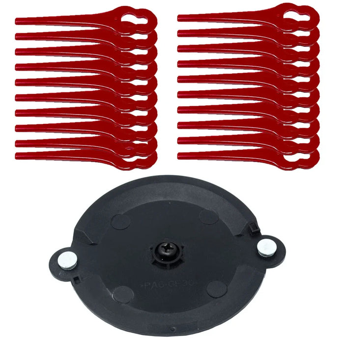 Lame di ricambio per testina tagliaerba per Parkside PRTA 20-LiA1 LIDL IAN 311046 91099406   Testa in plastica a scatto semplice