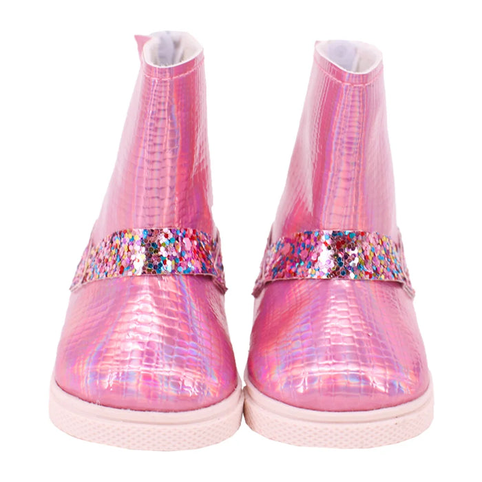Scarpe da bambola Vestiti Stivali fatti a mano Scarpe da 7 cm per 18 pollici americani e 43 cm Accessori per bambole appena nate per la generazione di giocattoli per ragazze fai da te