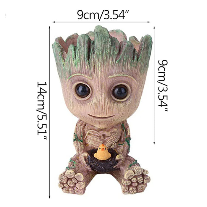 Decorazione della casa Artigianato Modello in miniatura Ufficio Desktop Display Cartoon Groot Figurine Artigianato Decor Albero Uomo Ornamento 5CM
