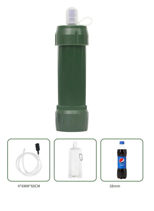 1pc Outdoor Mini Camping purificazione filtro per l'acqua Straw TUP borsa per l'acqua in fibra di carbonio per la sopravvivenza o forniture di emergenza