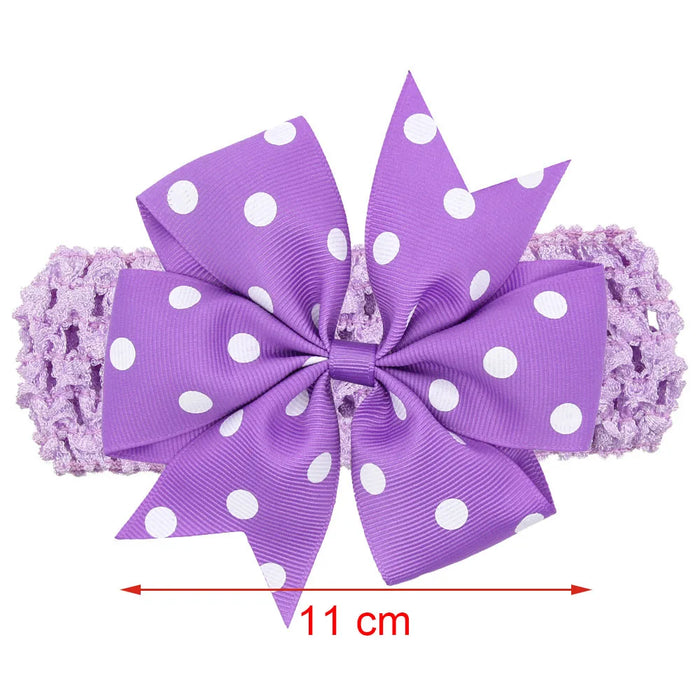 fascia per bambina Accessori per capelli per neonati fiocchi per fascia Copricapo Dot Neonato Regalo per bambini Nastro per neonati Panno per neonato Bowknot