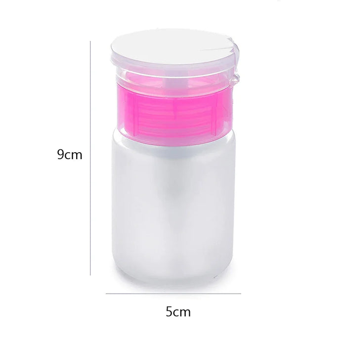 Mini dispenser per nail art da 75 ml, bottiglia vuota, gel acrilico, detergente per rimozione smalto, contenitore per liquidi, piccola pressione