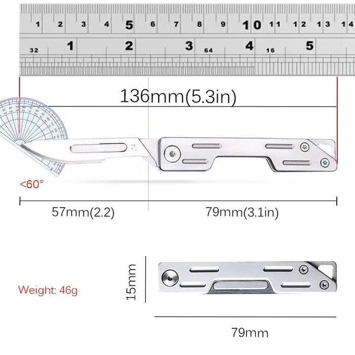 Coltello pieghevole coltello da tasca in acciaio inossidabile con 9 lame sostituibili, coltello da Hobby affilato Kit di coltelli artigianali
