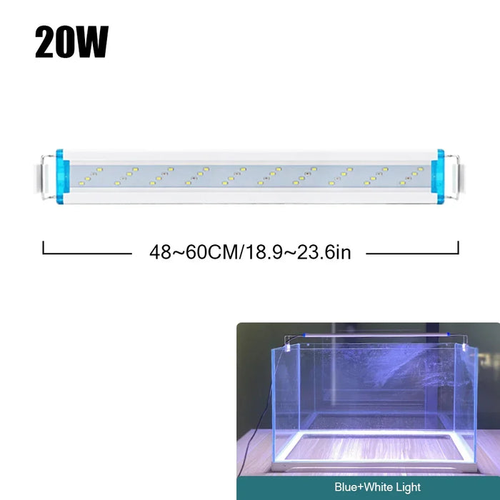 18-75 CM Super Sottile LED Acquario Illuminazione Pianta Acquatica Luce Estensibile Impermeabile Clip sulla Lampada Per Acquario 90-260 V