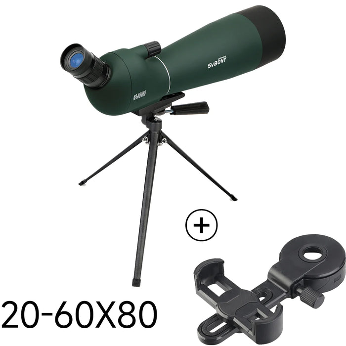 Svbony SV28 Cannocchiale 50/60/70/80mm Zoom potente con treppiede impermeabile, attrezzatura da campeggio, tiro al bersaglio, osservazione degli uccelli