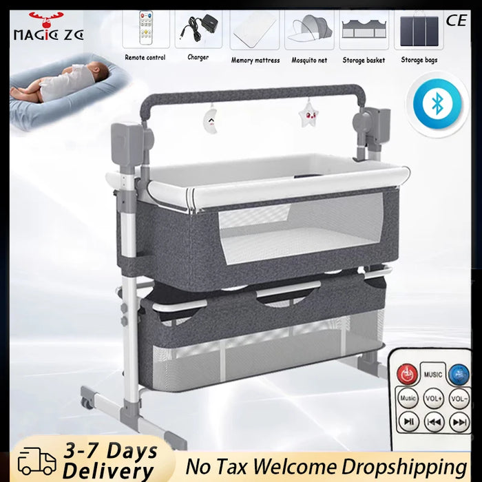 Lettino per bambini culla elettrica lettino per neonati lettino da viaggio culle per bambini culla portatile nido per bambini con musica articoli per bambini