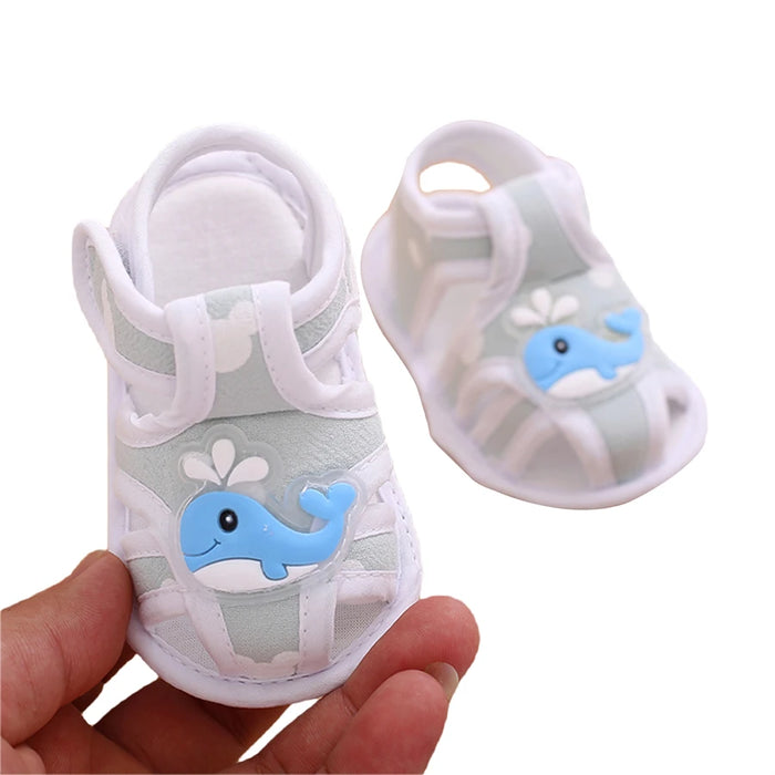Neonate ragazzi sandali carino flessibile antiscivolo appartamenti estivi primi camminatori scarpe per bambini per neonati casuali 0-15 mesi