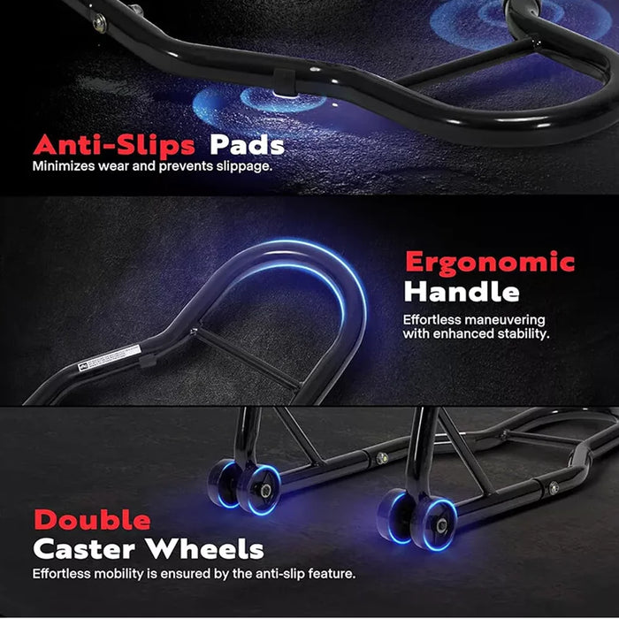 Supporto universale per moto Supporto per ascensore per moto Supporto per staffa per ruota posteriore Telaio di supporto Strumento di riparazione pneumatici