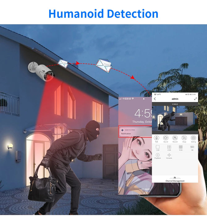 Hiseeu 5MP 3MP 8CH POE NVR Video Audio Record ONVIF CCTV IP Security Surveillance Camera System Kit Set Outdoor House Waterproof