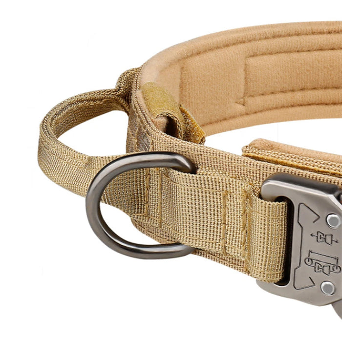 Prodotti per animali collare per cani tattico all'aperto fibbia in metallo traspirabilità collare in Nylon cane da addestramento medio e grande per cani