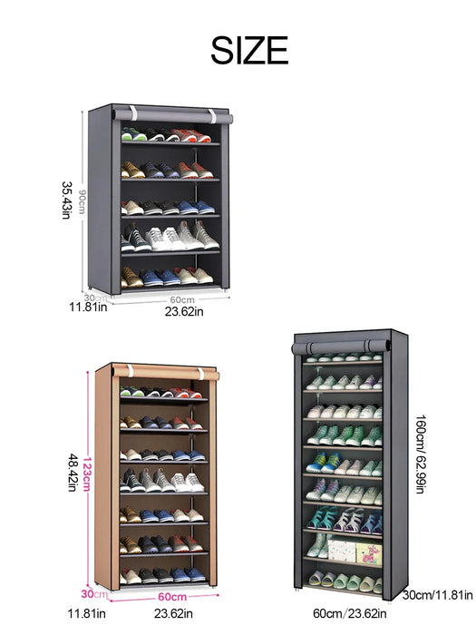 Scarpiera Organizer scarpiera antipolvere multistrato minimalista non tessuto mobili per la casa armadi salvaspazio scarpiera