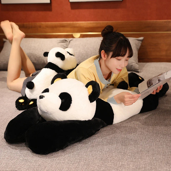 60 cm-120 cm Panda gigante giocattoli di peluche morbido cuscino per dormire cartone animato animale orso farcito bambola classica per bambini compleanno regali di Natale