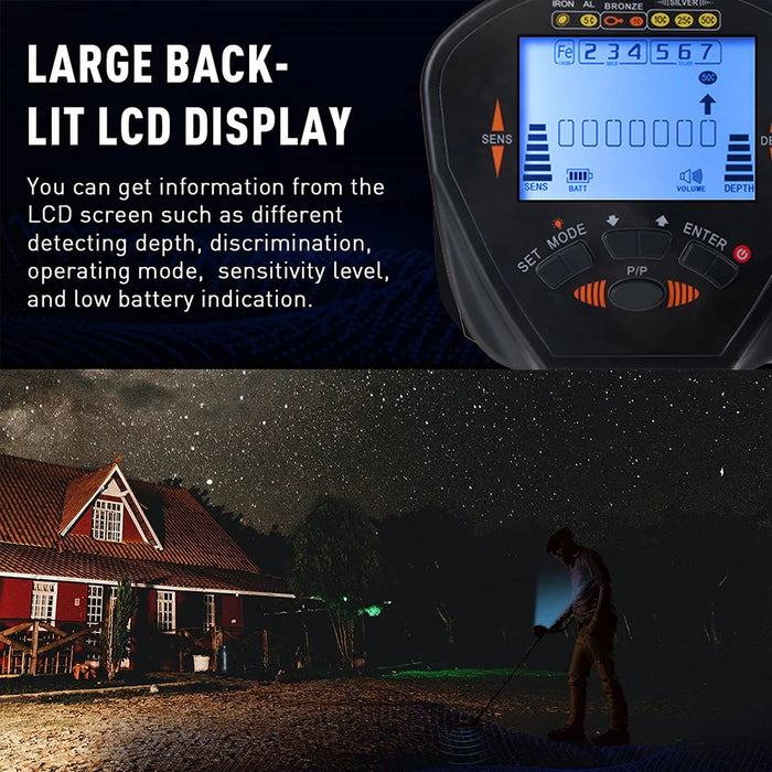 Metal Detector profondità sotterranea 2.5m ricerca Scanner rilevatore d'oro ad alta precisione cacciatore di tesori rilevamento Pinpointer MD830