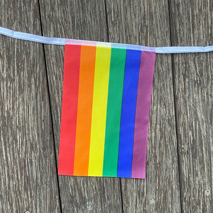 Xvggdg Rainbow string Flags 20 pz/set Rainbow Peace Flags Banner LGBT Pride lesbiche Gay Parades string