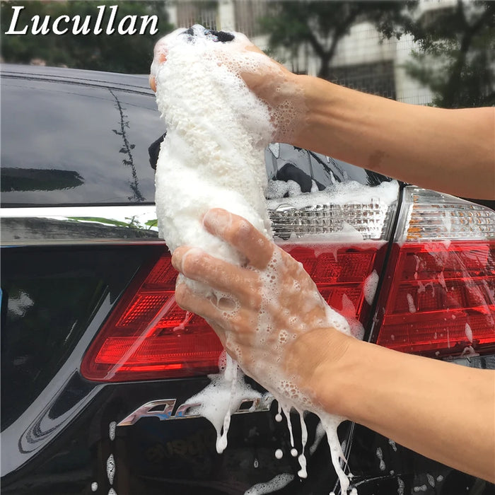 Lucullan Ultimo guanto per lavaggio auto ultra morbido Guanto per dettagli automatici premium in microfibra facile da asciugare Ideale per il lavaggio a due secchi