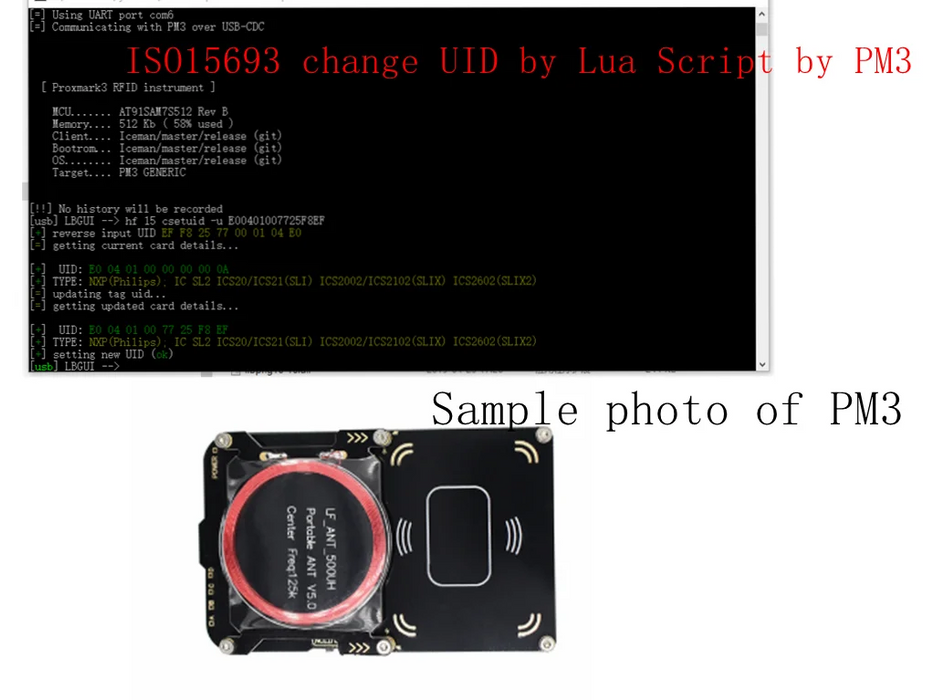5 pezzi * 896 bit di memoria EEPROM ISO 15693 UID modificabile da Lua Script di Iceman PM3 13,56 Mhz RFID 0 BLOCK UID sono personalizzabili