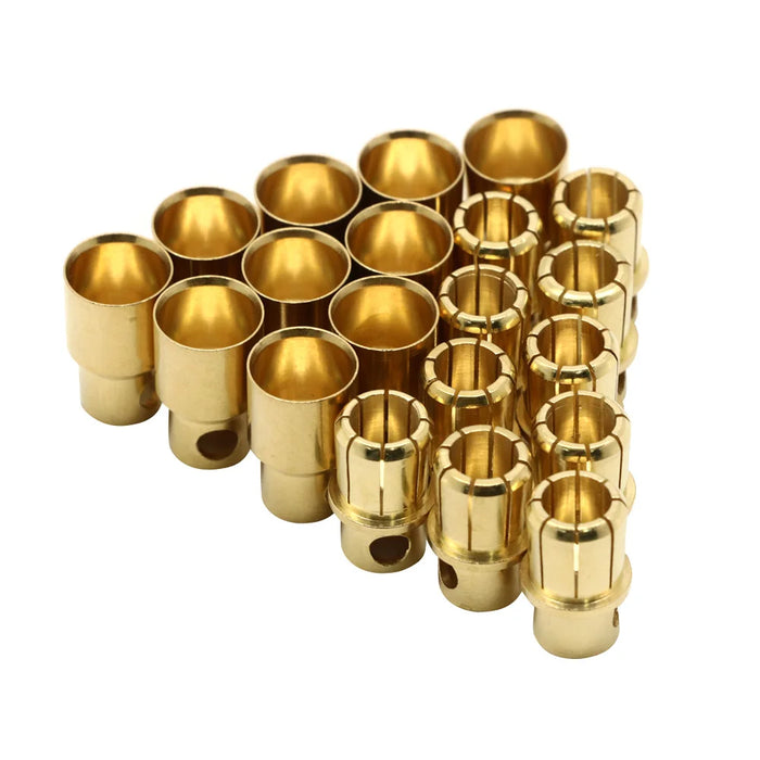 20 pz/lotto 2.0mm 3.0mm 3.5mm 4.0mm 5.5mm 6.0mm 8.0MM spina connettore a Banana proiettile oro per tappi batteria ESC Lipo RC (10 paia)