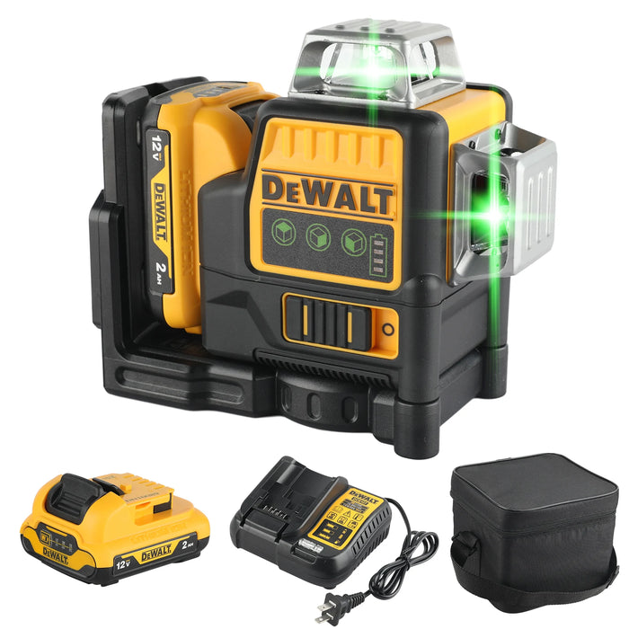 Nuovo nel 2025! DEWALT DW089LG Livello laser con batteria al litio 12V, 360 °   Linee verdi orizzontali e verticali, copertura 3 lati