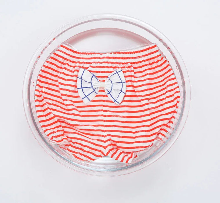 Liquidazione 100% cotone mutande per bambini bambini ragazza infantile moda striscia fiocco mutandine per bambini pantaloncini di alta qualità regali