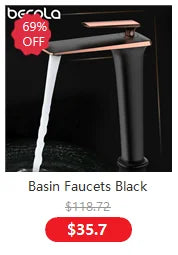 BECOLA Beccuccio per rubinetto a parete Beccucci quadrati e rotondi in ottone cromato/nero Accessori per rubinetti per doccia a cascata