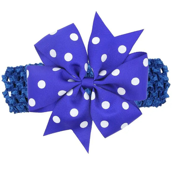 fascia per bambina Accessori per capelli per neonati fiocchi per fascia Copricapo Dot Neonato Regalo per bambini Nastro per neonati Panno per neonato Bowknot