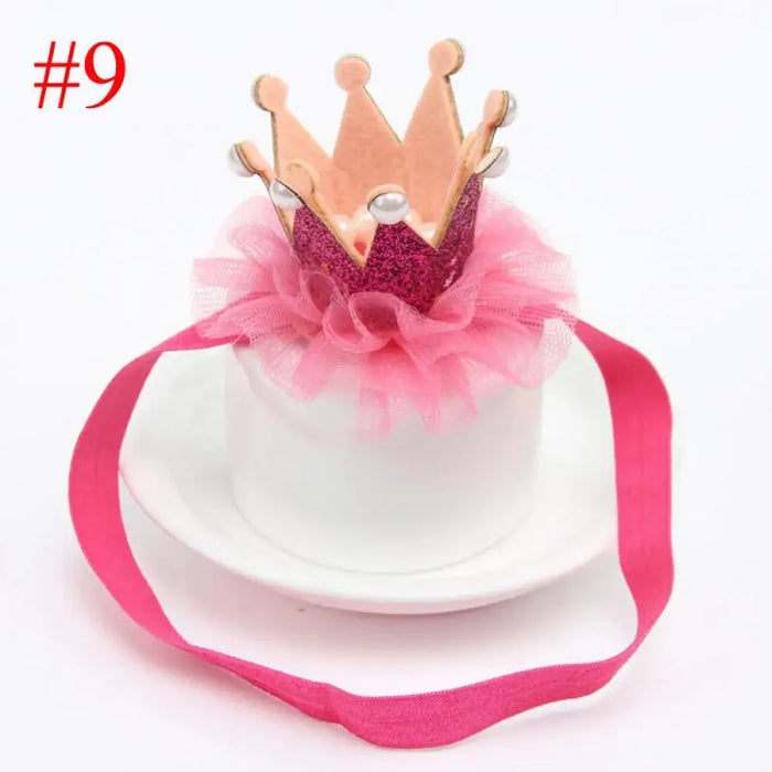 NUOVA Sveglia Bella Delle Ragazze Corona Clip di Capelli Della Principessa Del Merletto Della Perla Lucido star Fascia Delle Forcelle Dei Capelli Della Fascia Copricapi Accessori