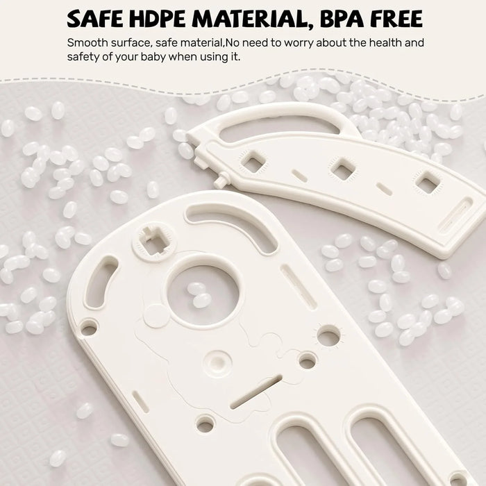 Scivolo per bambini, scivolo multifunzionale per bambini con box, spazio di archiviazione e gradini antiscivolo, pla per interni ed esterni (grigio bianco)