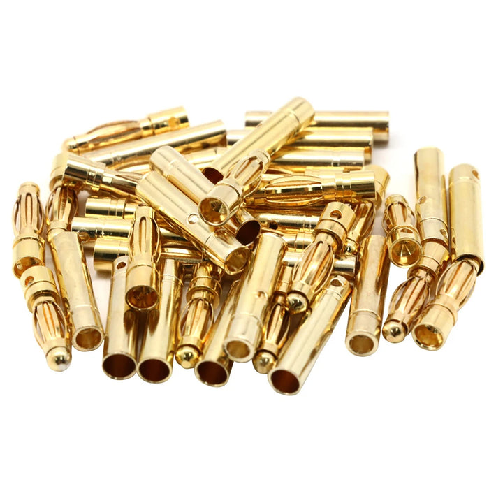 10 paia/lotto 2.0/3.0/3.5/4.0/5/5.5/6/6.5/8mm Gold Bullet Banana connettori spina per Lipo batteria RC ESC motore accessori fai da te giocattolo