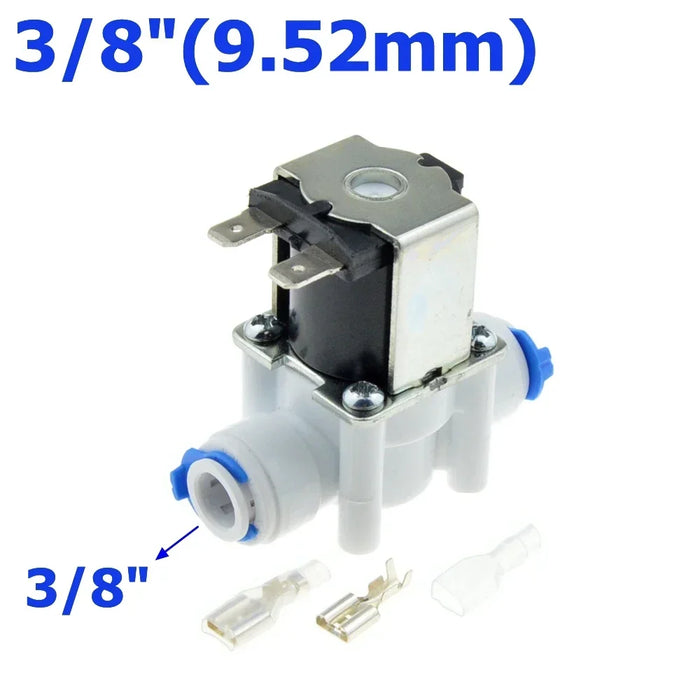 Elettrovalvola elettrica in plastica 12V 24V 220V Normalmente chiusa 1/4 "3/8" Tubo flessibile Conntection rapida RO Acqua Sistema ad osmosi inversa
