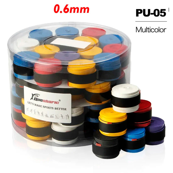 60 pz/lotto Bianco Nero Colorato Rivestito Tennis Overgrips Badminton Grip Racchetta Da Tennis Nastri Canna Da Pesca Fasce 0.6mm 0.7mm
